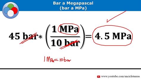 1mega pascal to bar